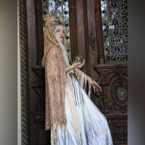Bohemian Hooded Cloak Hand Beaded